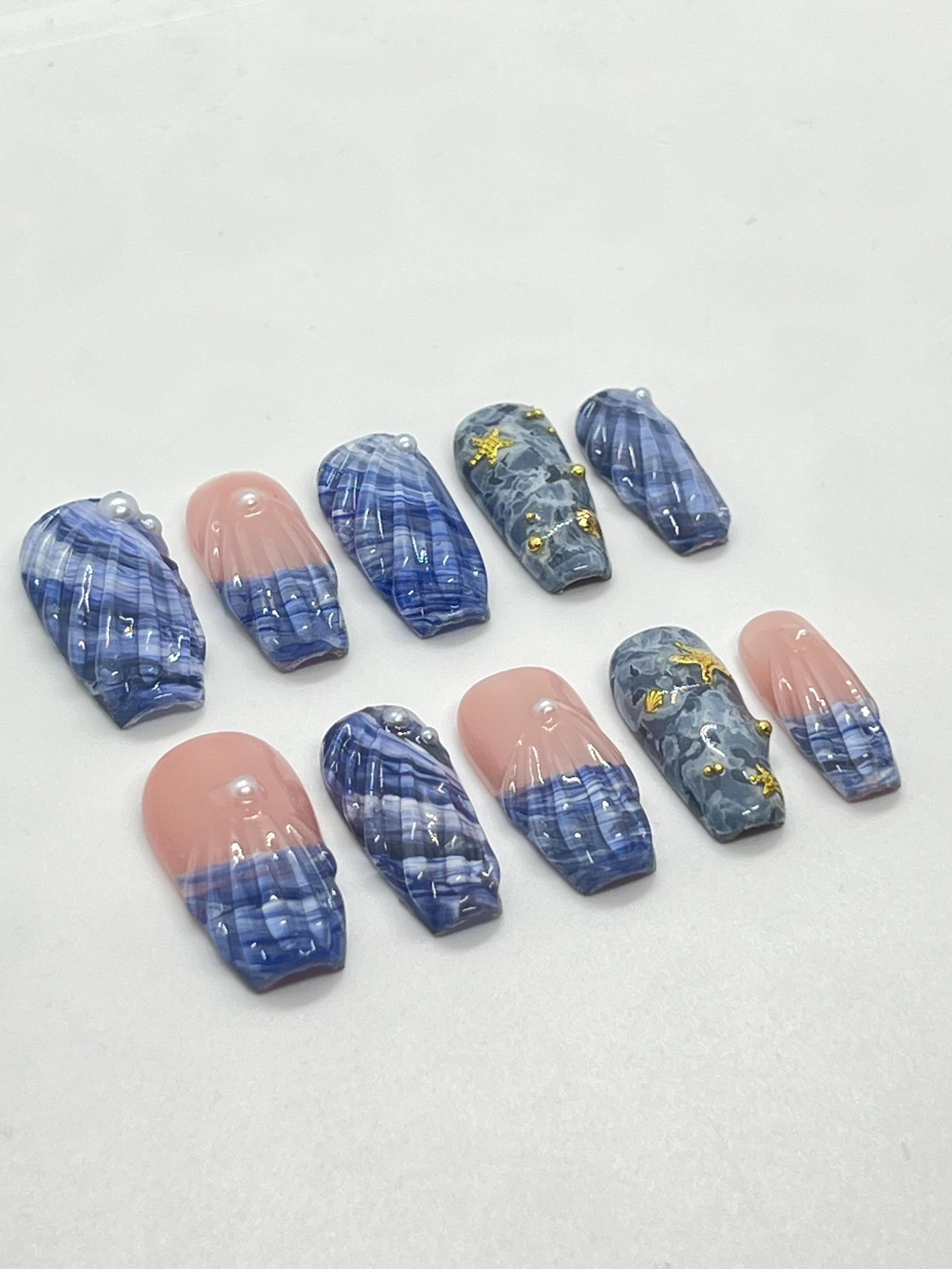 Blue ocean press on nail set