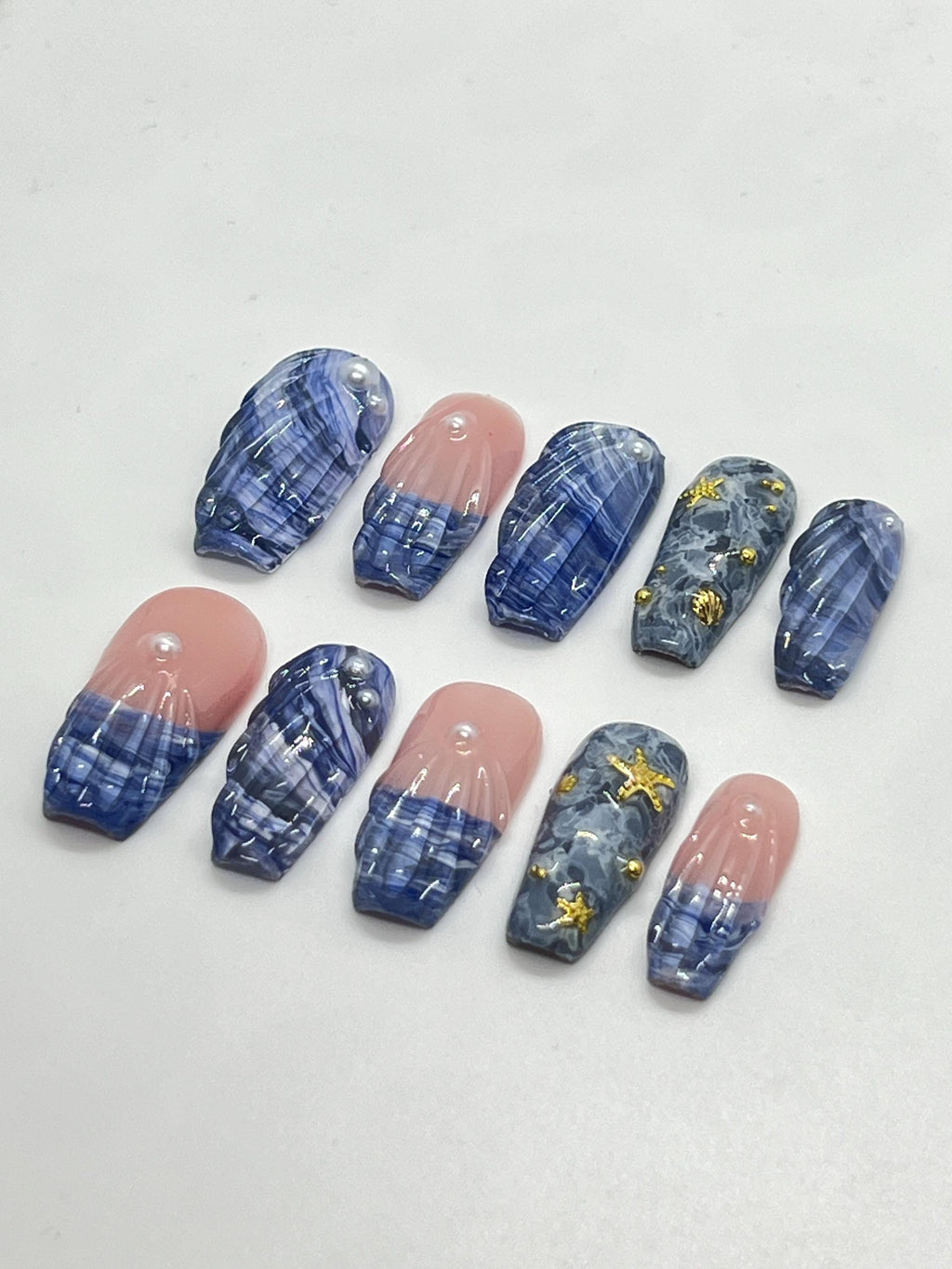 Blue ocean press on nail set