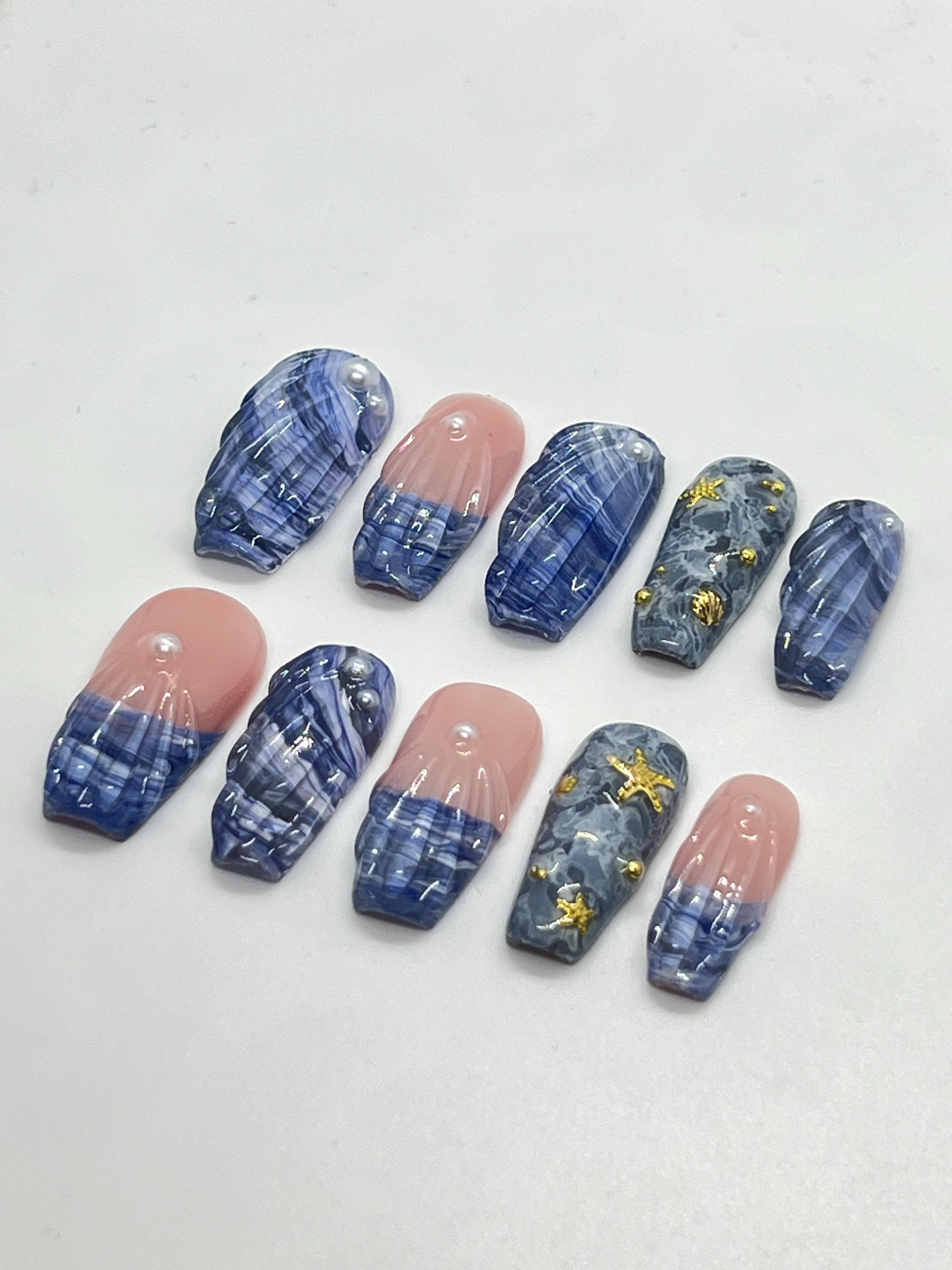 Blue ocean press on nail set