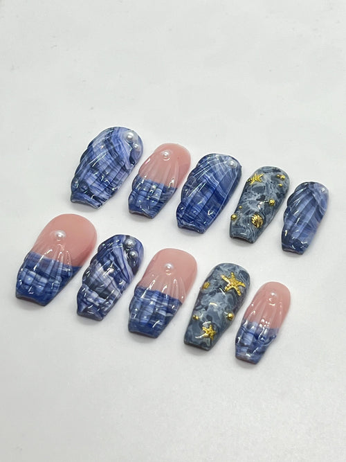 Blue ocean press on nail set